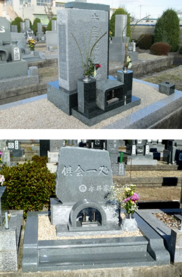 オリジナルデザインの墓石写真